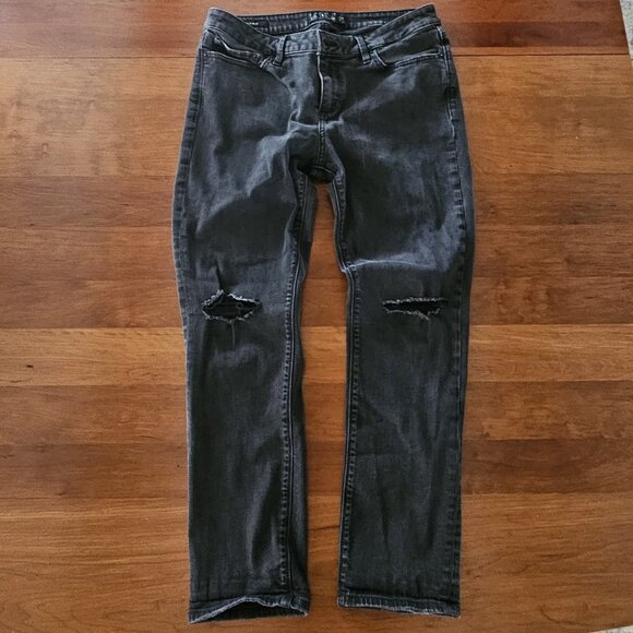 Lucky Brand Lolita Skinny Jeans 14/32A Black Distressed - Picture 1 of 6